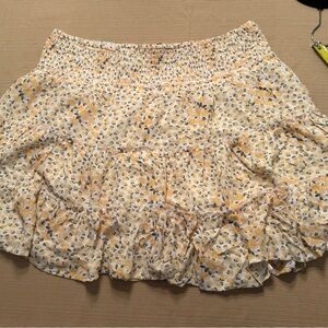 American Eagle XL Floral Yellow Skirt